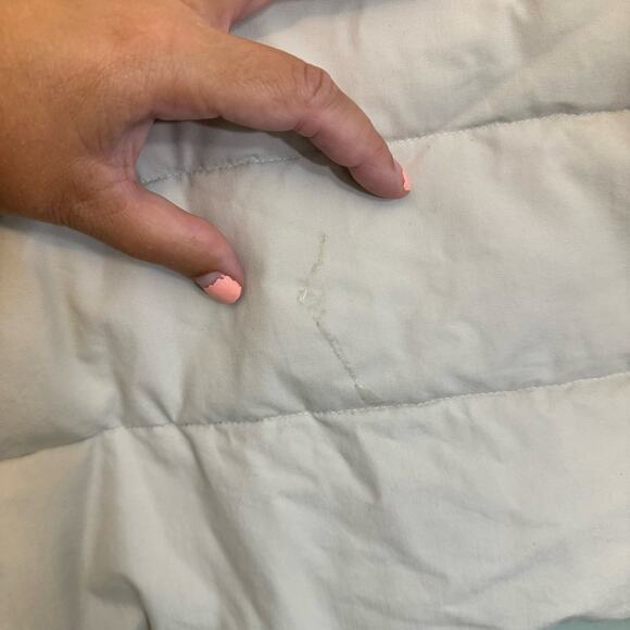 Patagonia Toggle Down Jacket Womens Medium Tan Puffer Insulated Organic Cotton - Picture 6 of 9